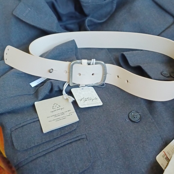 NEW FREE PEOPLE We The Free Gallo Leather Belt IN Mineral main image 8